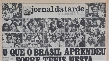 Jornal da Tarde: Aula de tênis com Jimmy Connors no Ibirapuera. Foto: Estadão