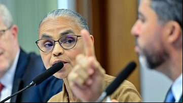 MINISTRA MARINA SILVA BATE BOCA COM SENADOR MARCOS ROGERIO. Foto: Geraldo Magela/Agencia Senado